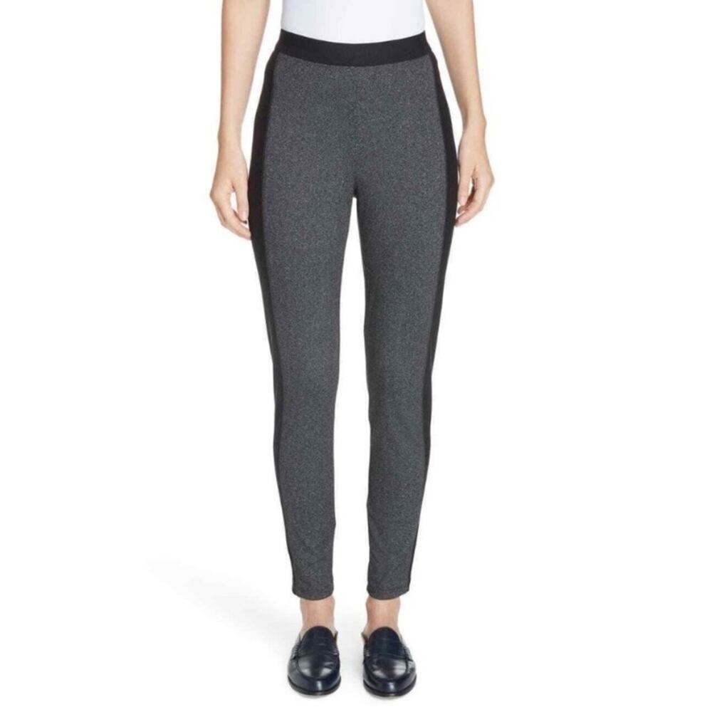 Eileen Fisher System Pants Herringbone Ankle Panel Legging Women's Size Large